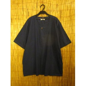 画像: 一つボタン＊コットン素材＊ハーフスリーブ＊プルオーバー＊２ＸＬ 