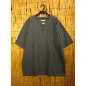 画像: 一つボタン＊コットン素材＊ハーフスリーブ＊プルオーバー＊２ＸＬ 