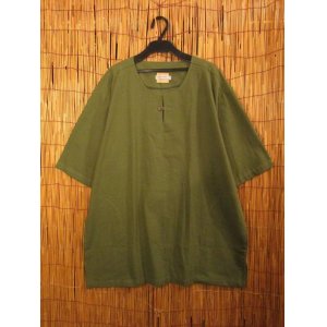 画像: 一つボタン＊コットン素材＊ハーフスリーブ＊プルオーバー＊２ＸＬ 