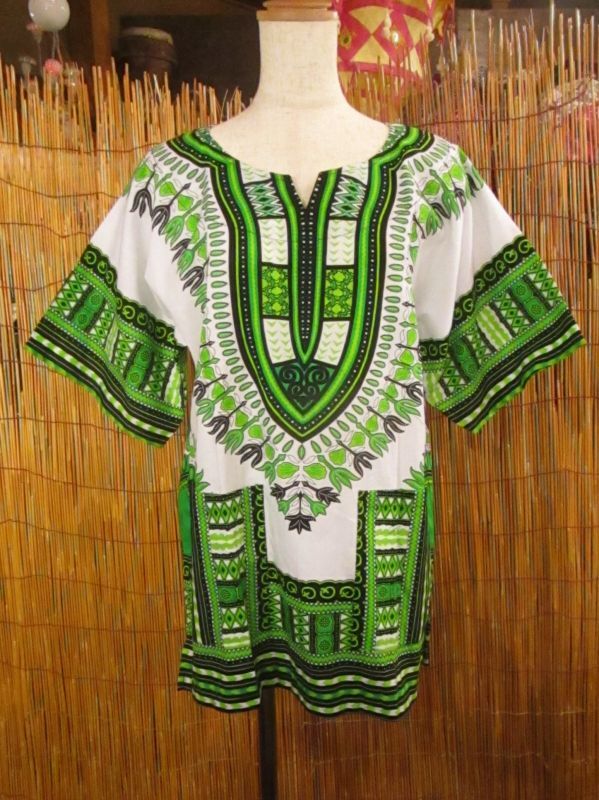 画像1: 小さめサイズ＊アフリカンプリント＊ダシキ＊ＤＡＳＨＩＫＩ＊Ｓ